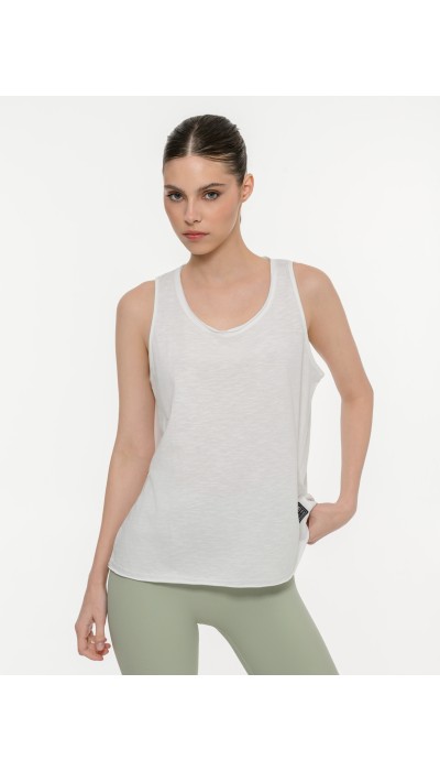 BodyTalk Γυναικεία μπλούζα φαρδυά τιράντα άσπρη