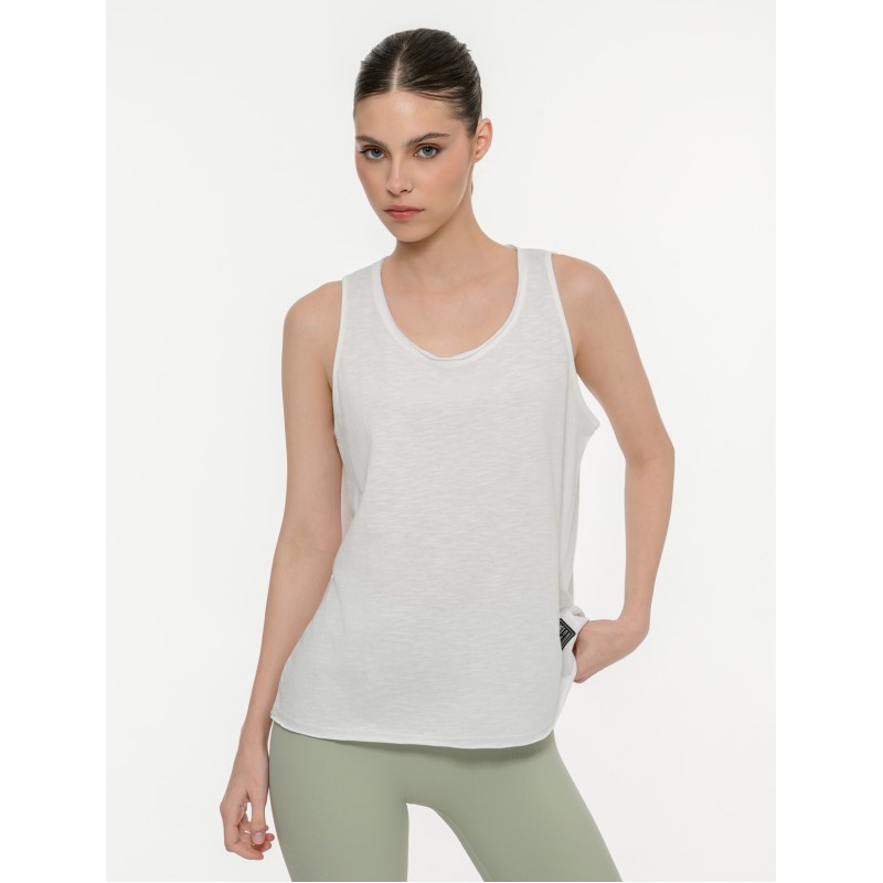 BodyTalk Γυναικεία μπλούζα φαρδυά τιράντα άσπρη