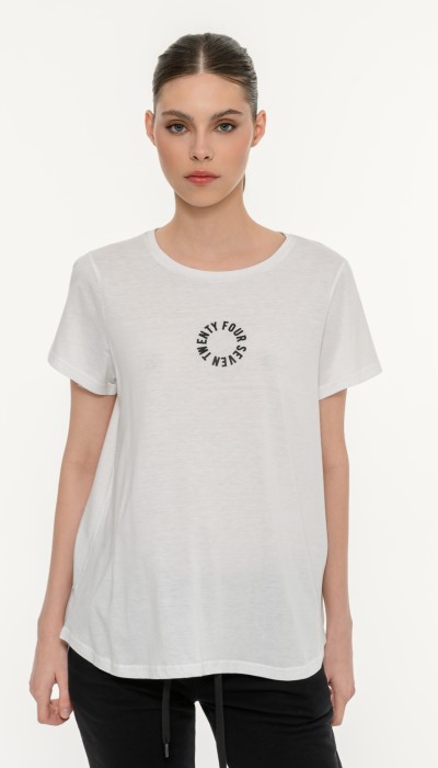 BodyTalk Γυναικείο κοντομάνικο t-shirt με τύπωμα άσπρο