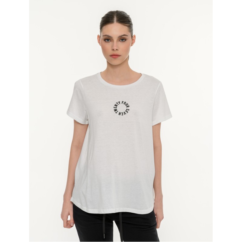 BodyTalk Γυναικείο κοντομάνικο t-shirt με τύπωμα άσπρο