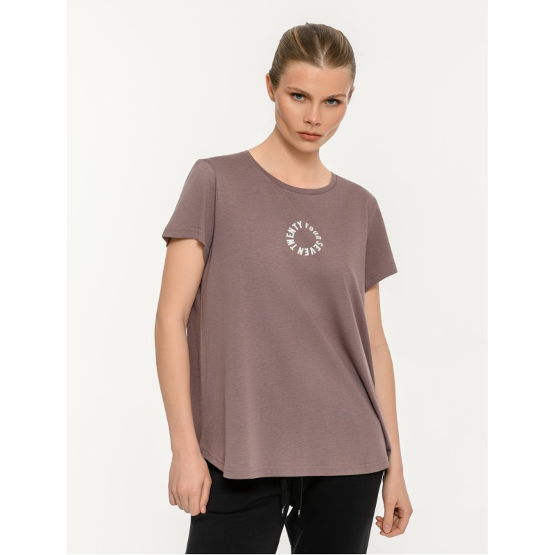 BodyTalk Γυναικείο κοντομάνικο t-shirt με τύπωμα άσπρο BodyTalk Γυναικείο κοντομάνικο t-shirt με τύπωμα άσπρο