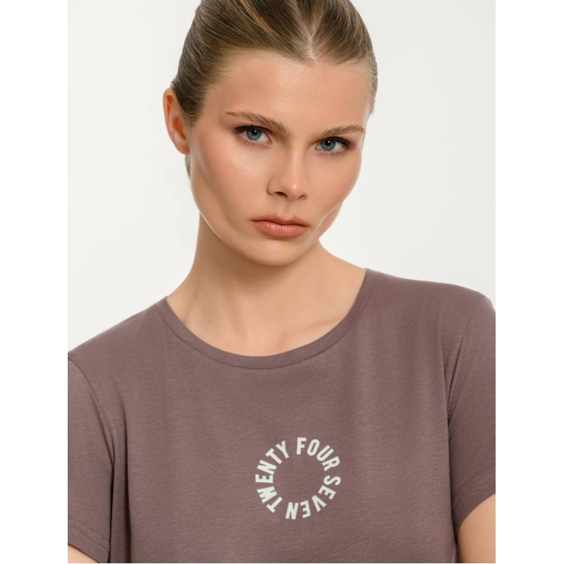 BodyTalk Γυναικείο κοντομάνικο t-shirt με τύπωμα άσπρο BodyTalk Γυναικείο κοντομάνικο t-shirt με τύπωμα άσπρο