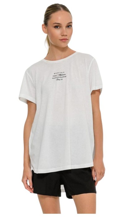 BodyTalk Γυναικεία μπλούζα κοντομάνικη άσπρη