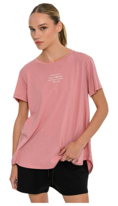 BodyTalk Γυναικεία μπλούζα κοντομάνικη ροζ