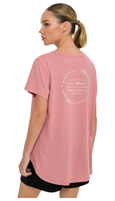 BodyTalk Γυναικεία μπλούζα κοντομάνικη ροζ
