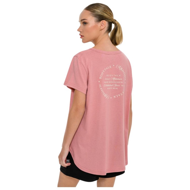 BodyTalk Γυναικεία μπλούζα κοντομάνικη ροζ
