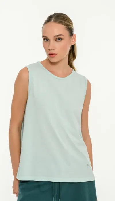 BodyTalk Γυναικεία μπλούζα αμάνικη με άνοιγμα στην πλάτη βεραμάν