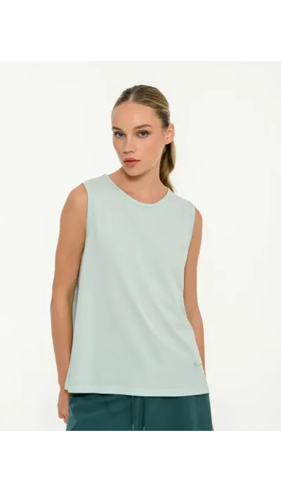 BodyTalk Γυναικεία μπλούζα αμάνικη με άνοιγμα στην πλάτη βεραμάν