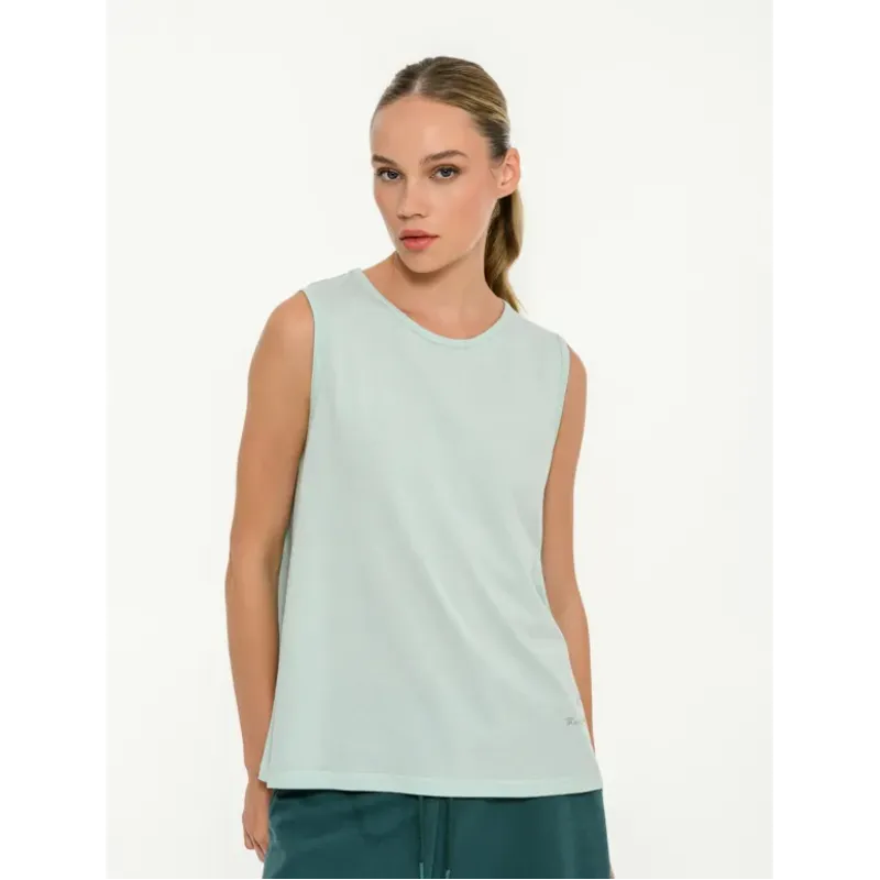 BodyTalk Γυναικεία μπλούζα αμάνικη με άνοιγμα στην πλάτη βεραμάν