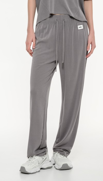 BodyTalk Γυναικεία rib φόρμα με λάστιχο γκρι