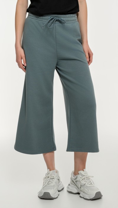 BodyTalk Γυναικεία φαρδιά παντελόνα βεραμάν 