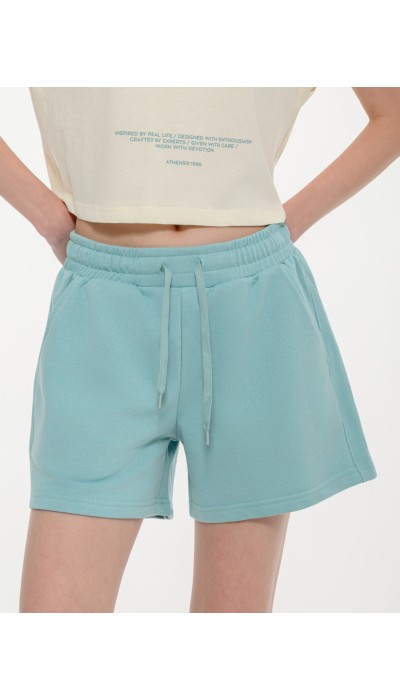 BodyTalk Γυναικείο φούτερ σορτς μέντα