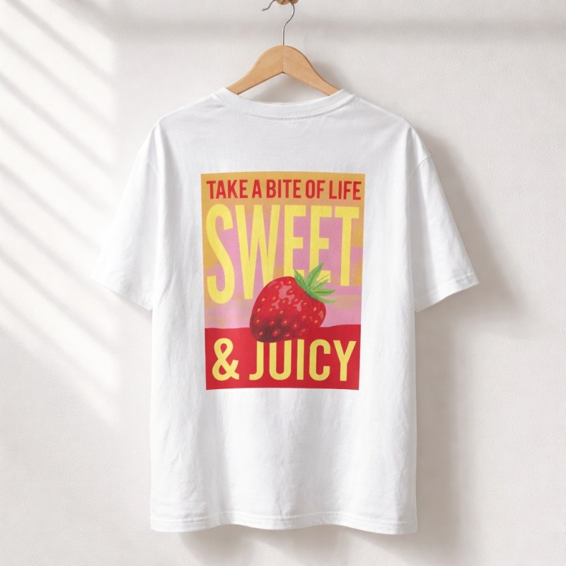 BodyTalk Γυναικεία κοντομάνικη oversize μπλούζα με στάμπα στην πλάτη άσπρη