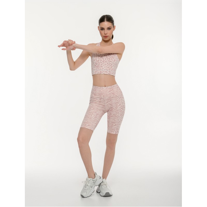 BodyTalk Γυναικείο αθλητικό μπουστάκι με animal print ροζ