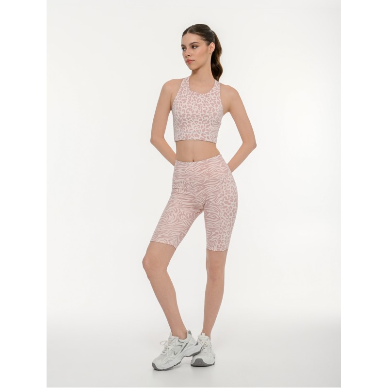 BodyTalk Γυναικείο αθλητικό μπουστάκι με animal print ροζ