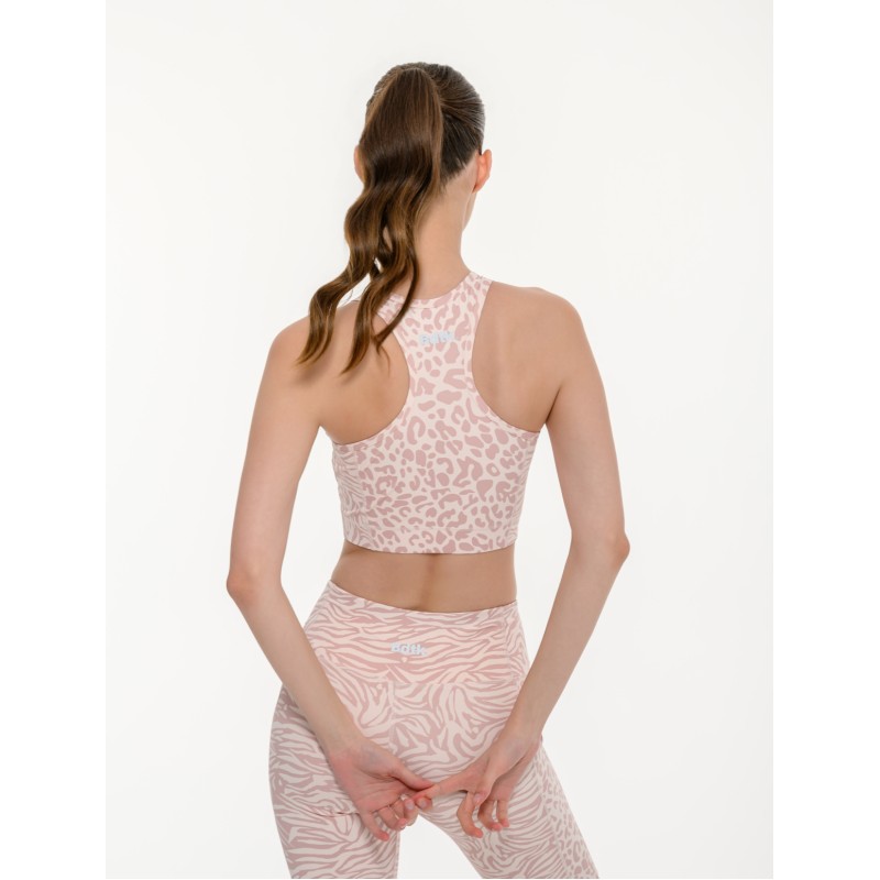 BodyTalk Γυναικείο αθλητικό μπουστάκι με animal print ροζ