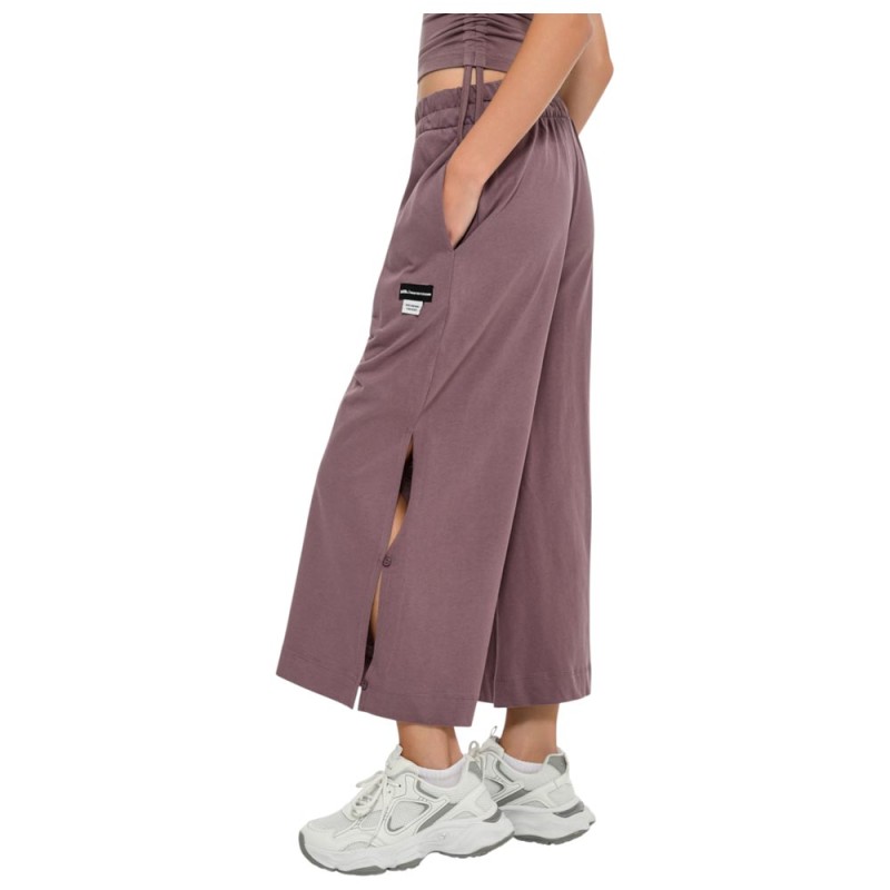 BodyTalk Γυναικεία παντελόνα με κουμπιά 7/8 φαρδυά σάπιο μήλο 