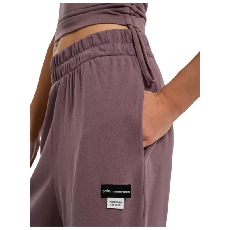 BodyTalk Γυναικεία παντελόνα με κουμπιά 7/8 φαρδυά σάπιο μήλο 