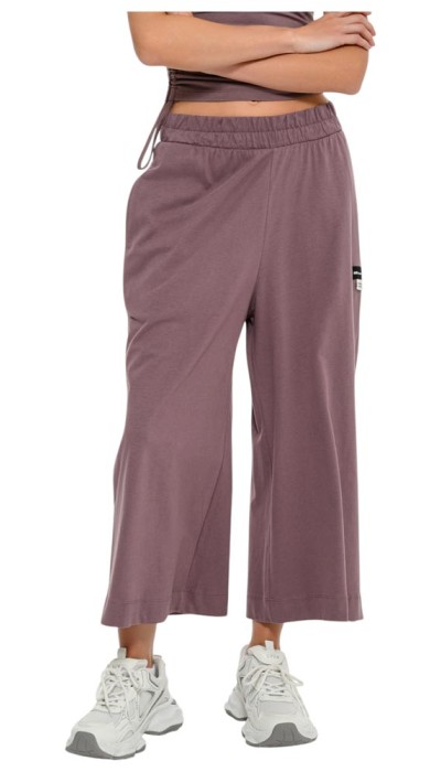 BodyTalk Γυναικεία παντελόνα με κουμπιά 7/8 φαρδυά σάπιο μήλο 