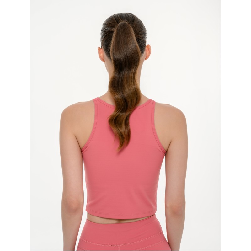 BodyTalk Γυναικείο αθλητικό αμάνικο crop top με τύπωμα bdtk studio 