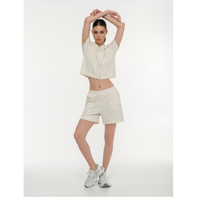 BodyTalk Γυναικεία κοντομάμνικη ζακέτα Demure εκρού BodyTalk Γυναικεία κοντομάμνικη ζακέτα Demure εκρού