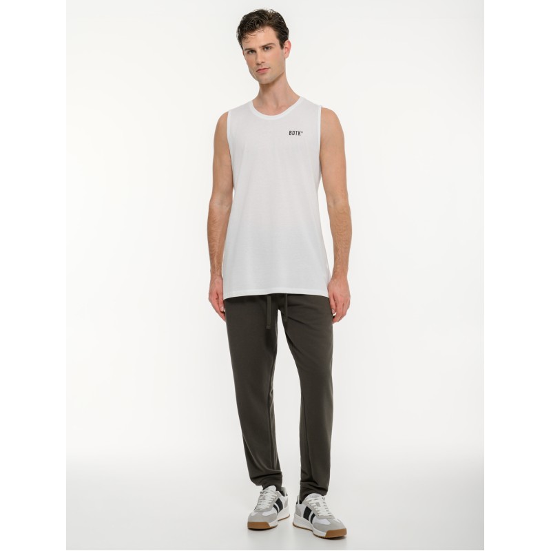 BodyTalk Ανδρική αμάνικη μπλούζα άσπρη BodyTalk Ανδρική αμάνικη μπλούζα άσπρη