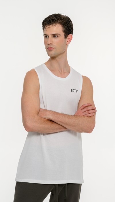 BodyTalk Ανδρική αμάνικη μπλούζα άσπρη