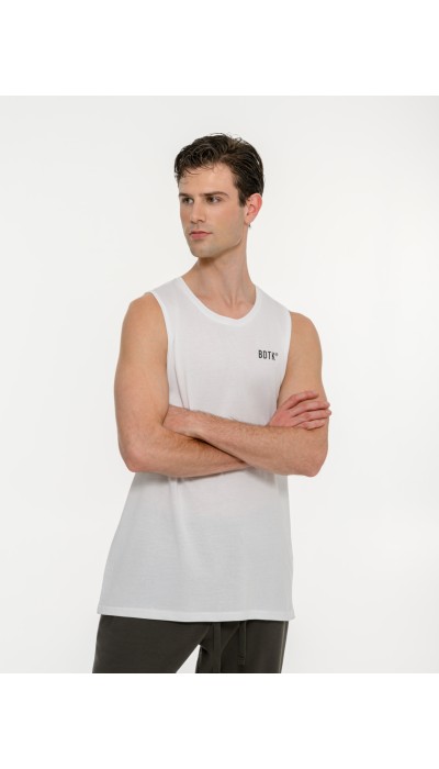 BodyTalk Ανδρική αμάνικη μπλούζα άσπρη