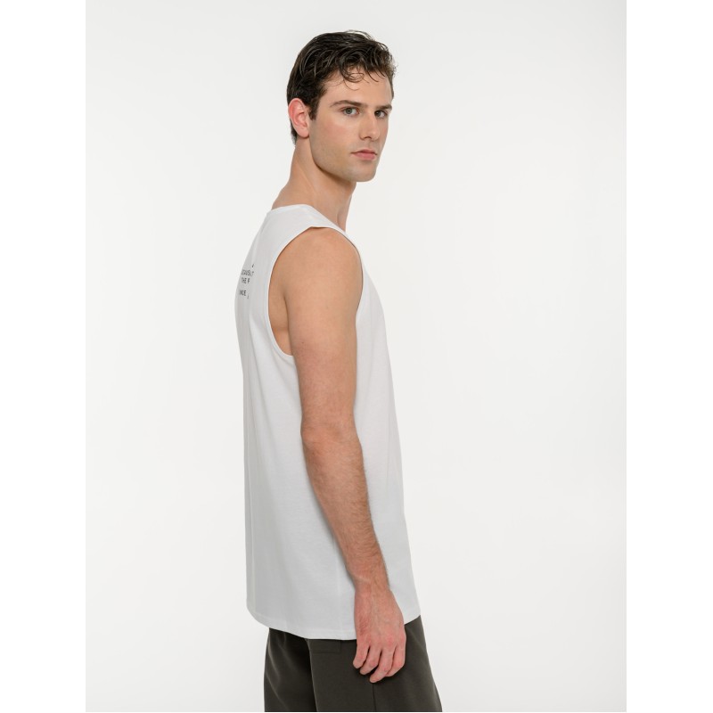 BodyTalk Ανδρική αμάνικη μπλούζα άσπρη BodyTalk Ανδρική αμάνικη μπλούζα άσπρη