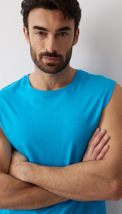 Diverse Ανδρική Αμάνικη Μπλούζα Neon Blue 
