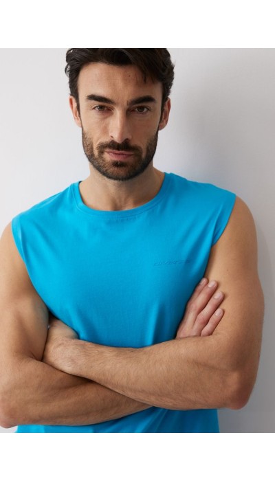 Diverse Ανδρική Αμάνικη Μπλούζα Neon Blue 