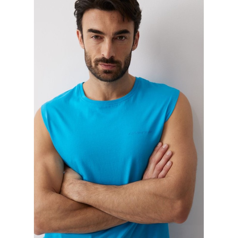 Diverse Ανδρική Αμάνικη Μπλούζα Neon Blue 