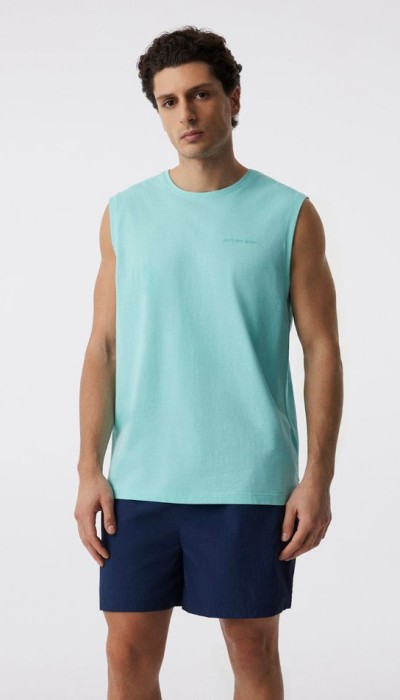 Diverse Ανδρική Αμάνικη Μπλούζα Aqua