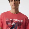 Diverse Ανδρική Κοντομάνικη Μπλούζα Κοραλί 