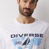 Diverse Ανδρική Κοντομάνικη Μπλούζα Λευκή