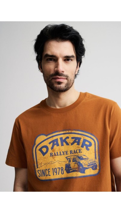 Diverse Dakar Ανδρικό Συλλεκτικό T-Shirt Κάμελ