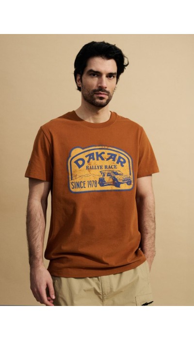 Diverse Dakar Ανδρικό Συλλεκτικό T-Shirt Κάμελ