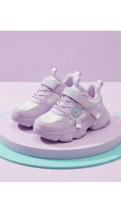 Fila Παιδικά αθλητικά sneakers Musha 3 Memory velcro μωβ Fila Παιδικά αθλητικά sneakers Musha 3 Memory velcro μωβ