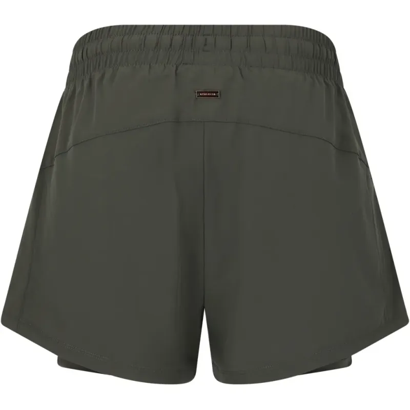 Athlecia Γυναικείο σορτς Timmie 2 in 1 λαδί