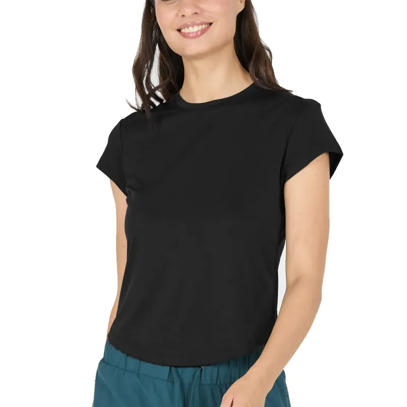 Athlecia Γυναικεία κοντομάνικη μπλούζα Doja με τεχνολογία dry μαύρη Athlecia Γυναικεία κοντομάνικη μπλούζα Doja με τεχνολογία dry μαύρη