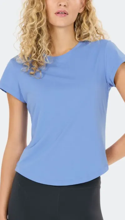 Athlecia Γυναικεία κοντομάνικη μπλούζα Doja με τεχνολογία dry γαλάζια