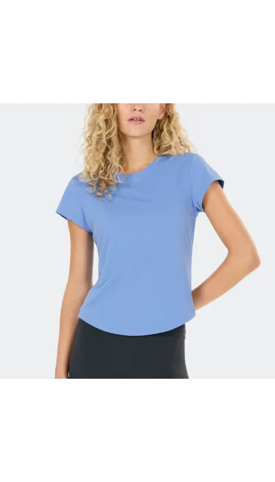 Athlecia Γυναικεία κοντομάνικη μπλούζα Doja με τεχνολογία dry γαλάζια