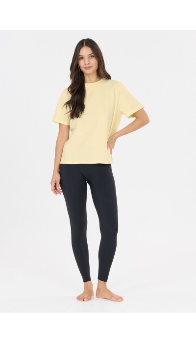 Athlecia Γυναικεία oversized κοντομάνικη μπλούζα Lexy κίτρινη