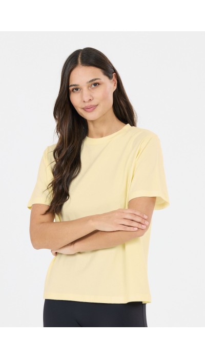 Athlecia Γυναικεία oversized κοντομάνικη μπλούζα Lexy κίτρινη