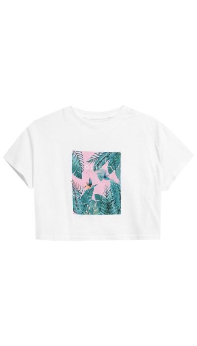 4F Παιδικό crop top για κορίτσι άσπρο