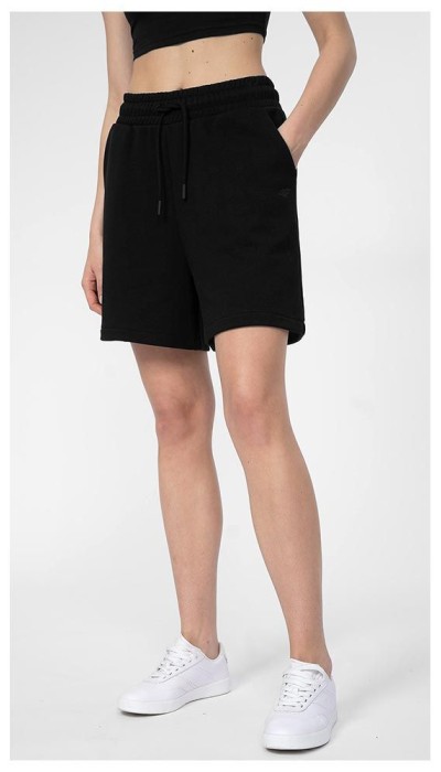 4F Γυναικείο σορτς μακρύ μαύρο