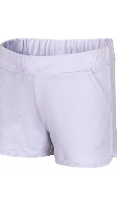 4F Παιδικό σορτς βαμβακερό για κορίτσι λιλά