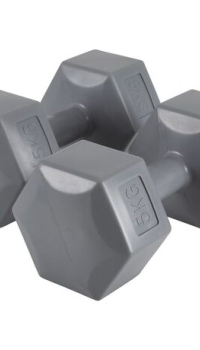 Amila πλαστικά βάρη 5κιλα γκρι (2X5Kg)