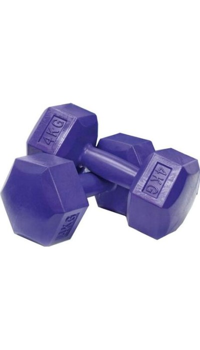 Amila πλαστικά βάρη 4κιλα μωβ (2X4Kg) 