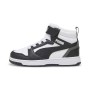 Puma Παιδικά αθλητικά μποτάκια με αυτοκόλλητο rebound v6 mid sneakers μαύρα